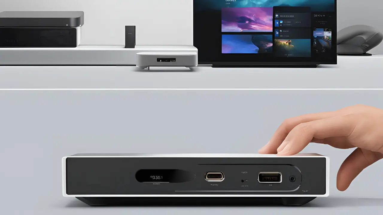 Comparison of a digital signage media player and a system-on-chip (SoC) display, showcasing